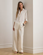 Wide Leg Linen Trousers