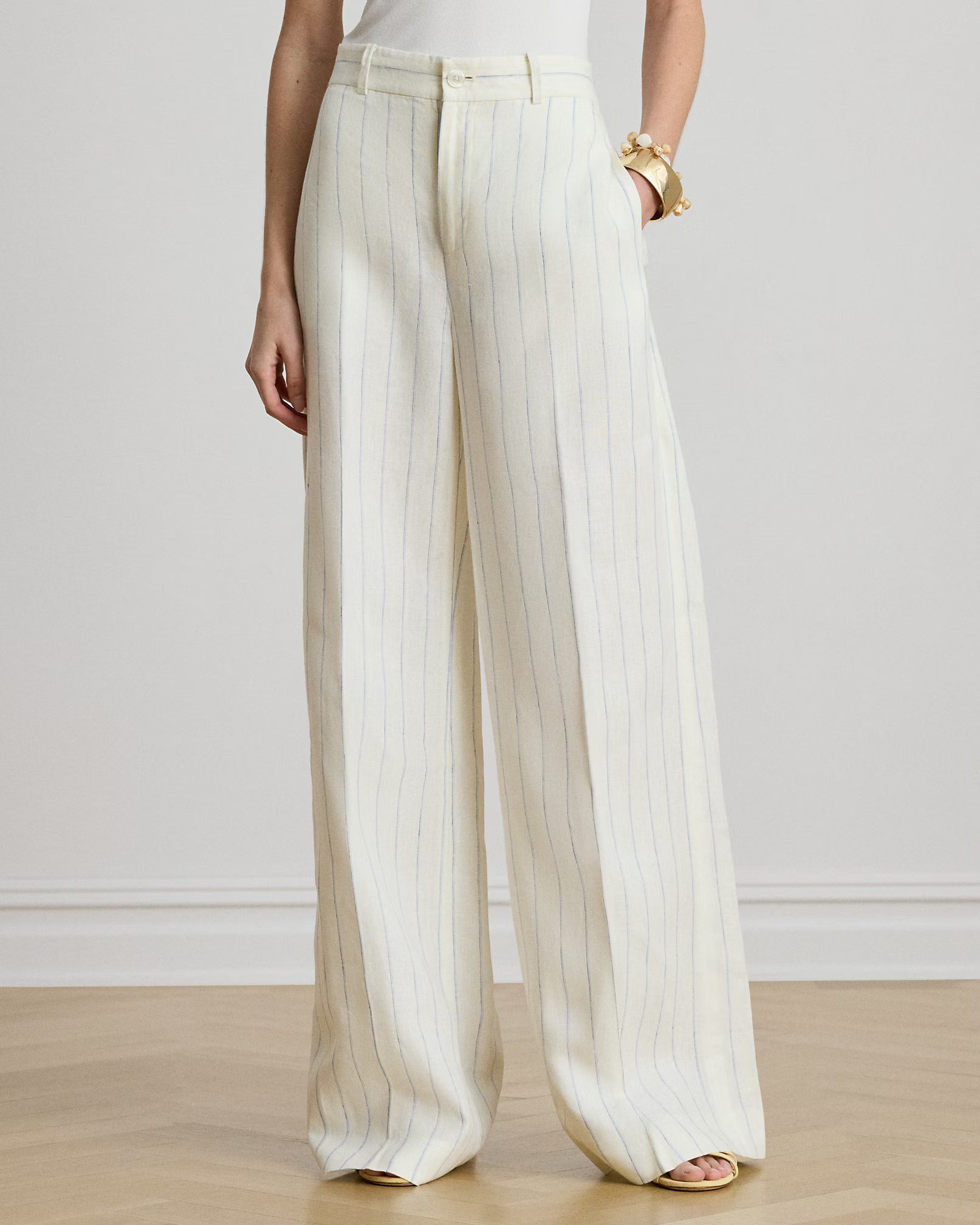 Linen Striped Pants